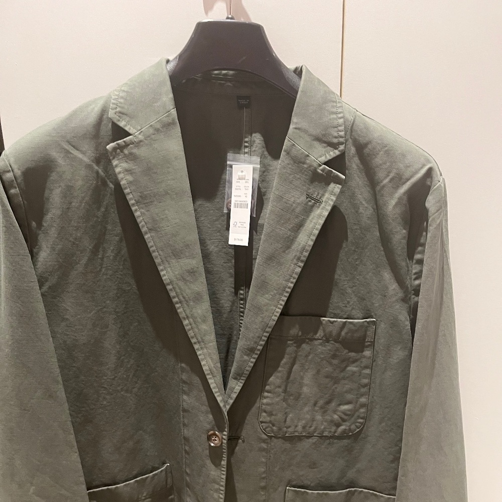 J Crew Garment-Dyed Suit Jacket